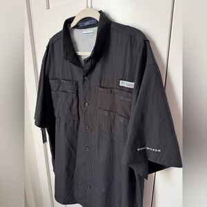 Columbia Men's Tamiami PFG Black Sleeve Shirt size XL